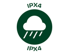 Βαθμίδα στεγανότητας IPX4.