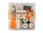 Sushi karp lõhe, krevettide ja köögiviljadega, sisaldab sojakastet ja on 190g.