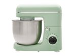 SilverCrest stand mixer in light green with a stainless steel bowl.