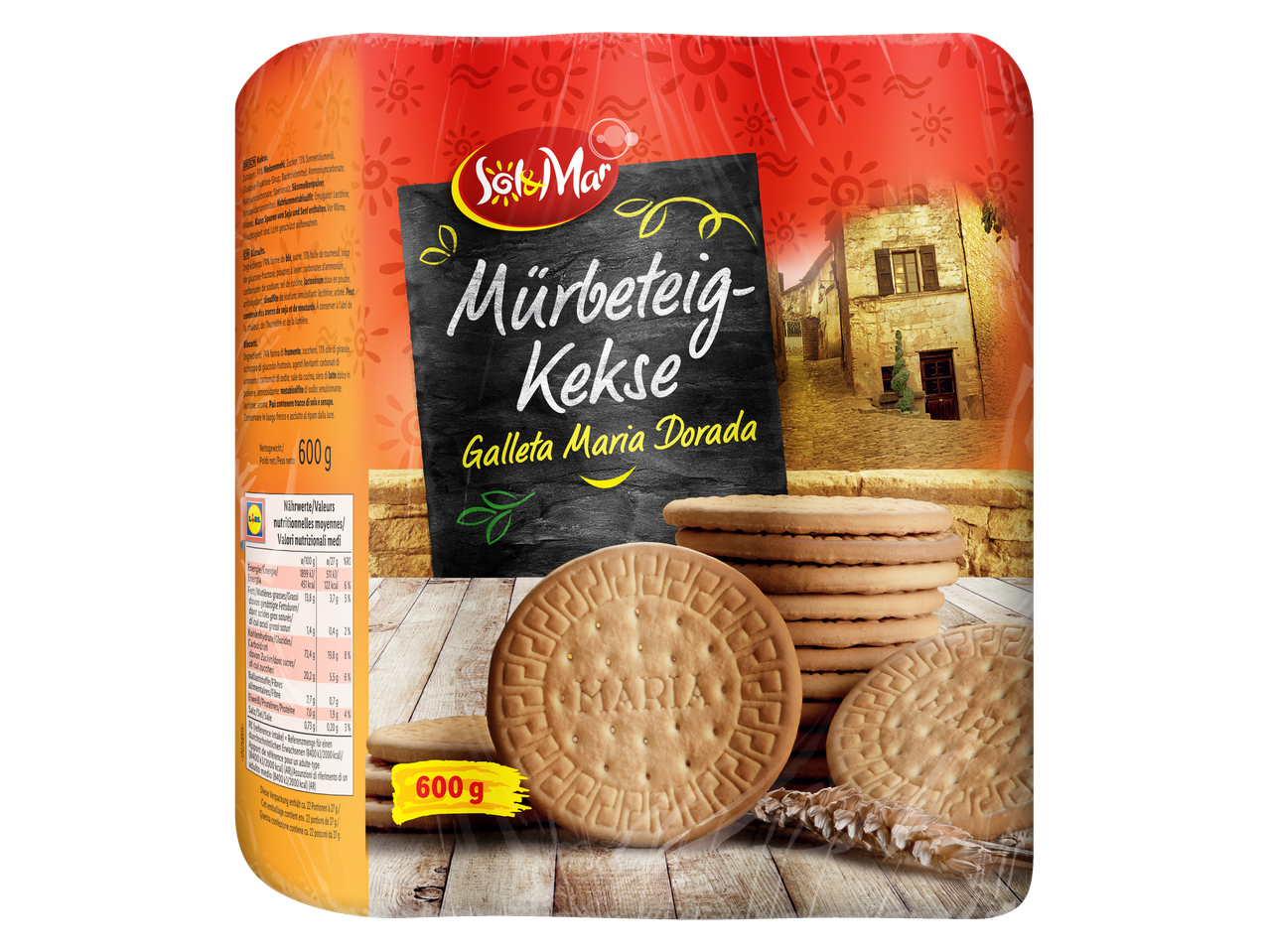 Sol & Mar Mürbeteig Kekse Kekse (600g).