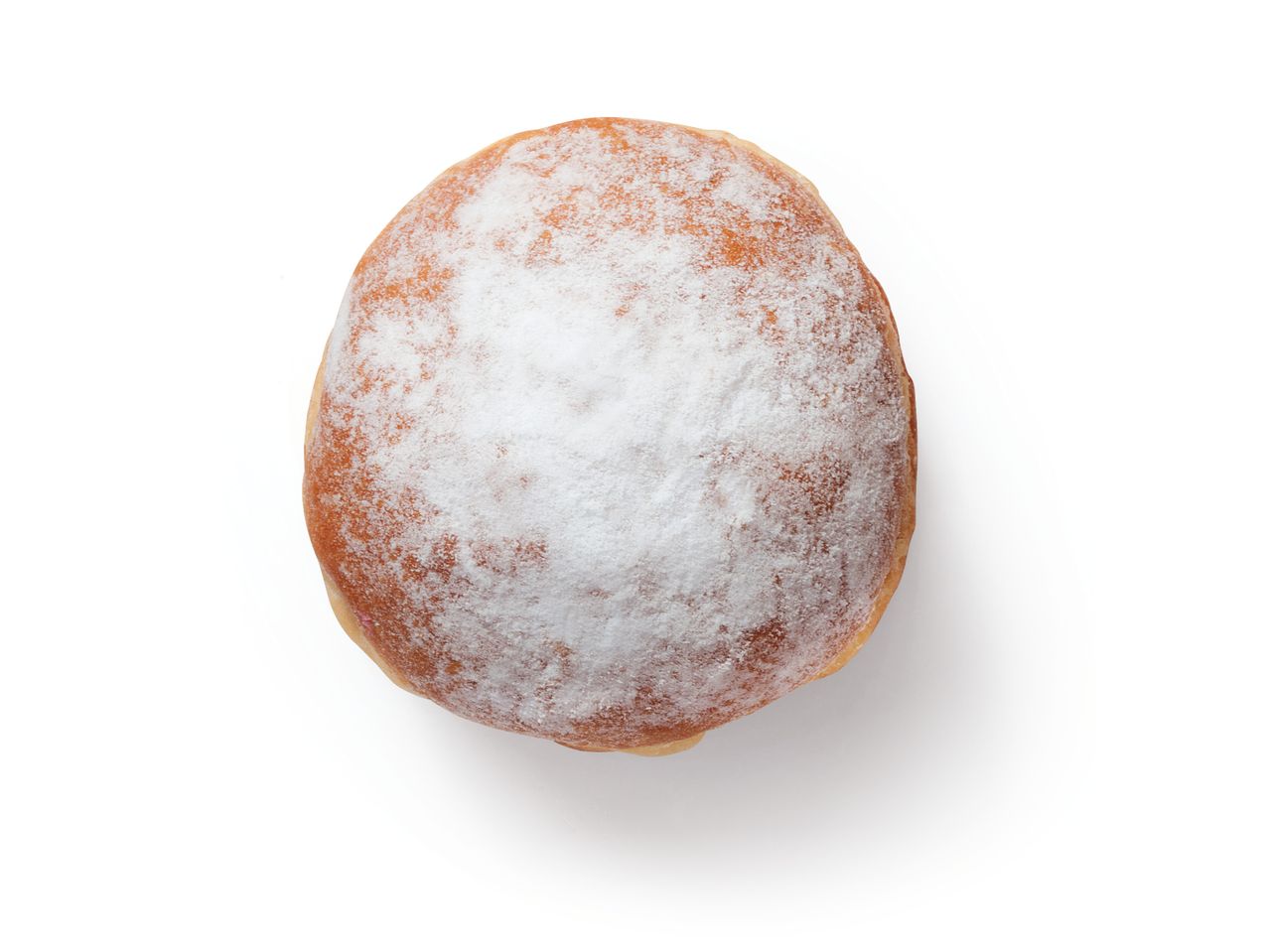 Донат, поръсен с пудра захар.