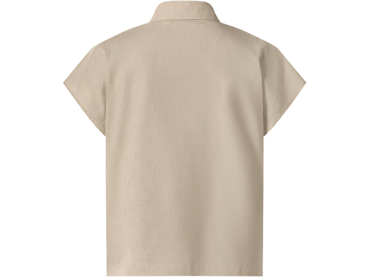 Camisa feminina ESMARA, vista traseira, bege