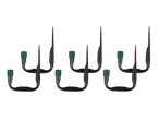 Set of Y-shaped fishing lures with green tips.
