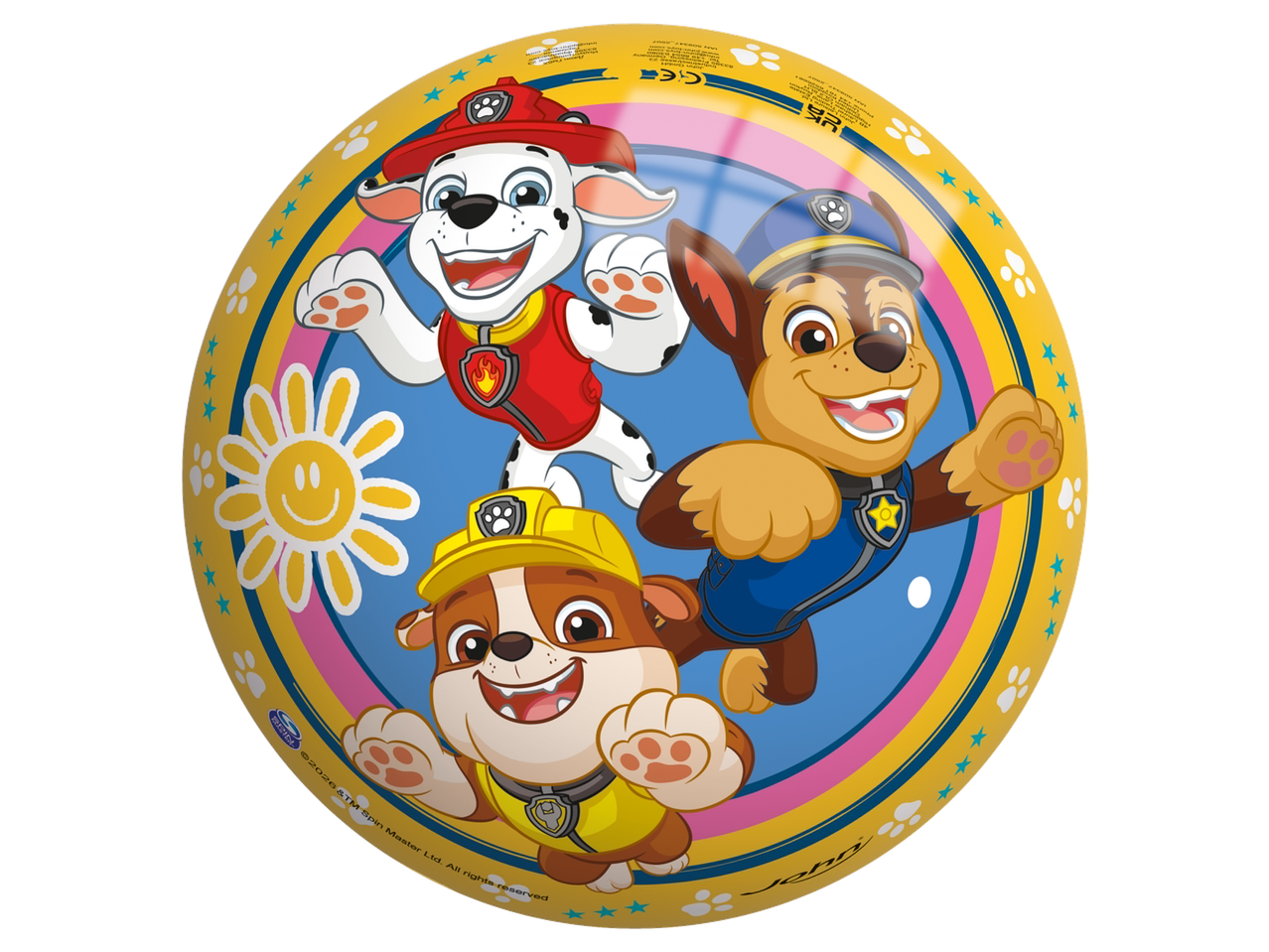 JOHN mängupall Käpapatrulli tegelastega: Marshall, Chase ja Rubble.