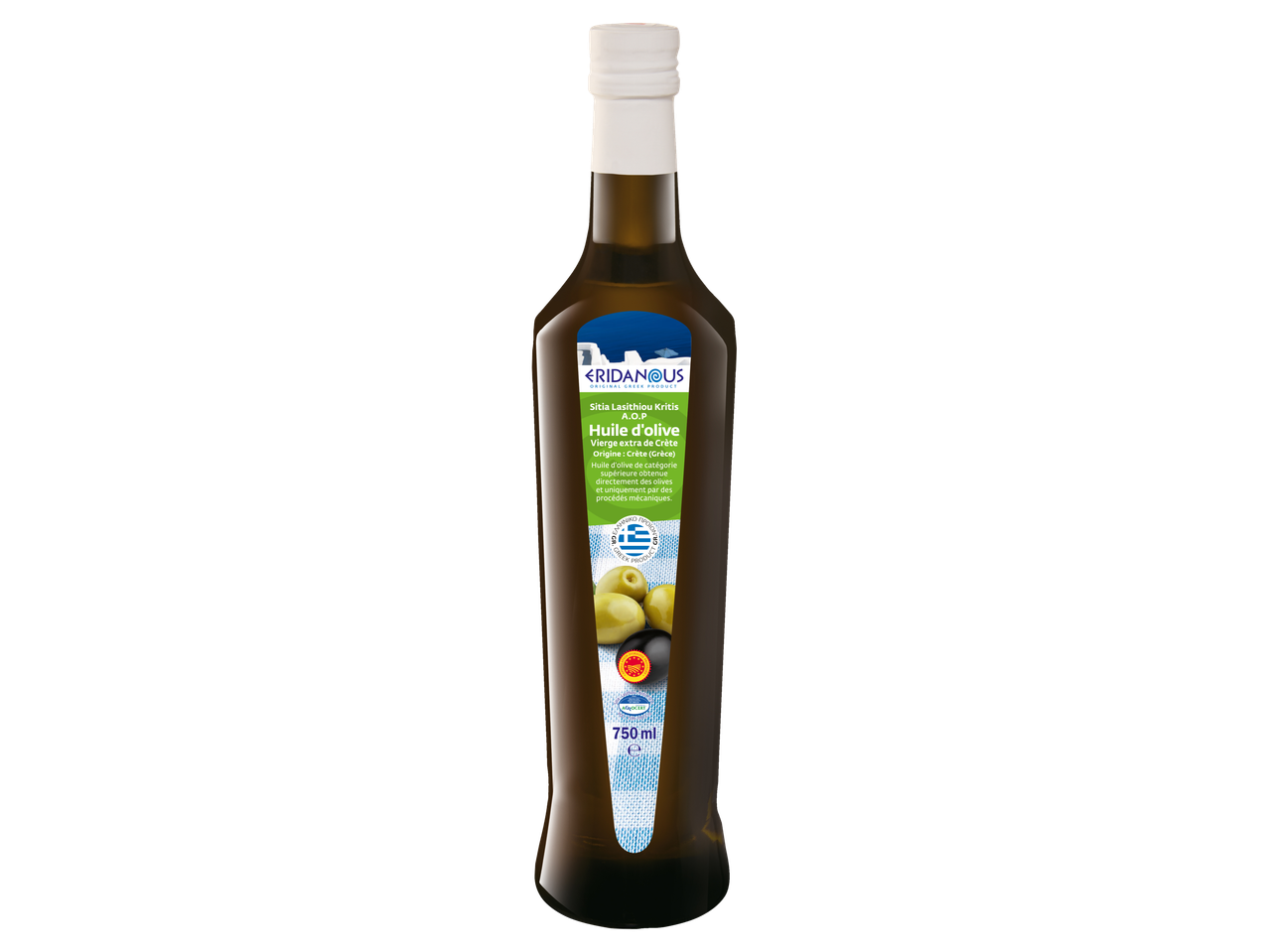 Huile d'olive vierge extra Eridanous de Crète.