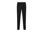 Black leggings with an elastic waistband