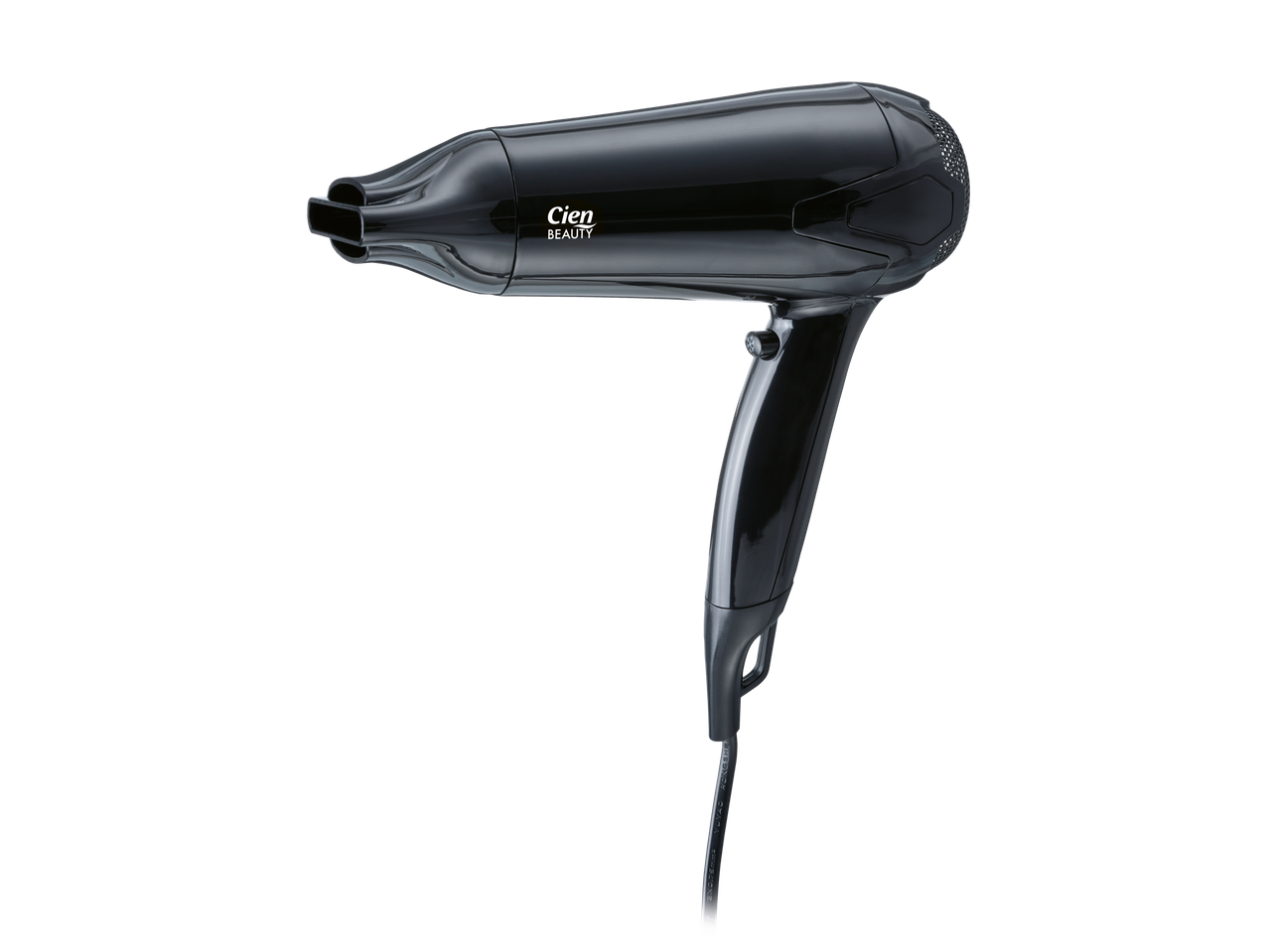 Secador de cabelo preto Cien BEAUTY com bico concentrador.