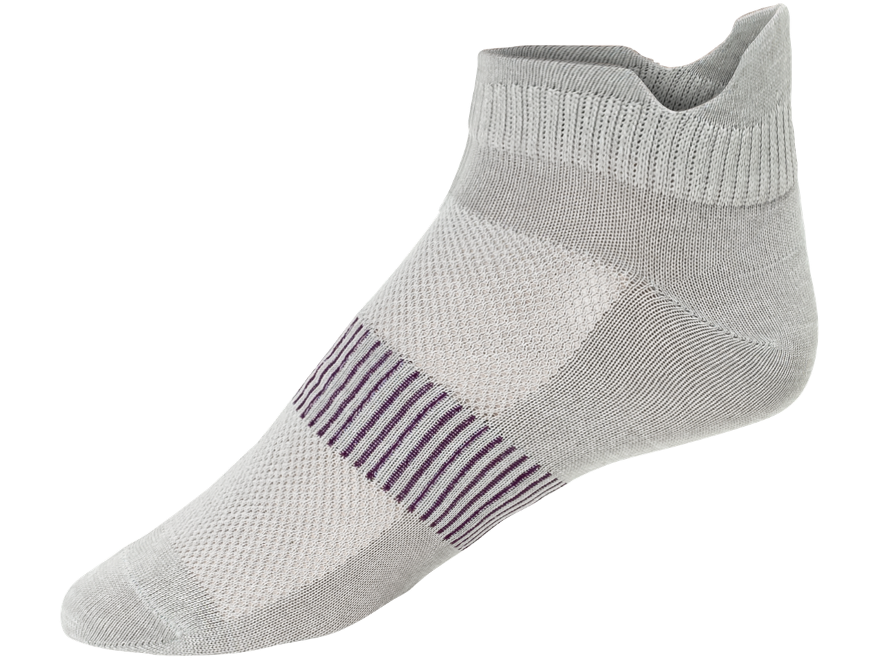 Heledahall sportne sokk lillade detailidega.