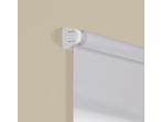 Estore de rolo opaco branco LIVARNO montado numa parede bege