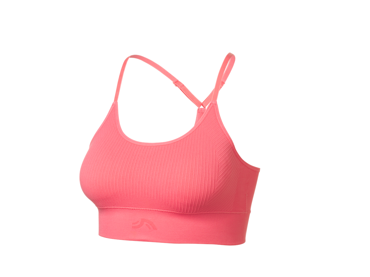 Crivit sieviešu bezšuvju sporta krūšturis koraļļu krāsā