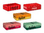 Coca-Cola og Tuborg Squash dåser i forskellige varianter.