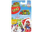 UNO Super Mario Card Game featuring Mario, Luigi, and Toad characters.