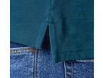 Tricou polo piqué verde închis ESMARA MEN cu detalii de blugi albaștri.