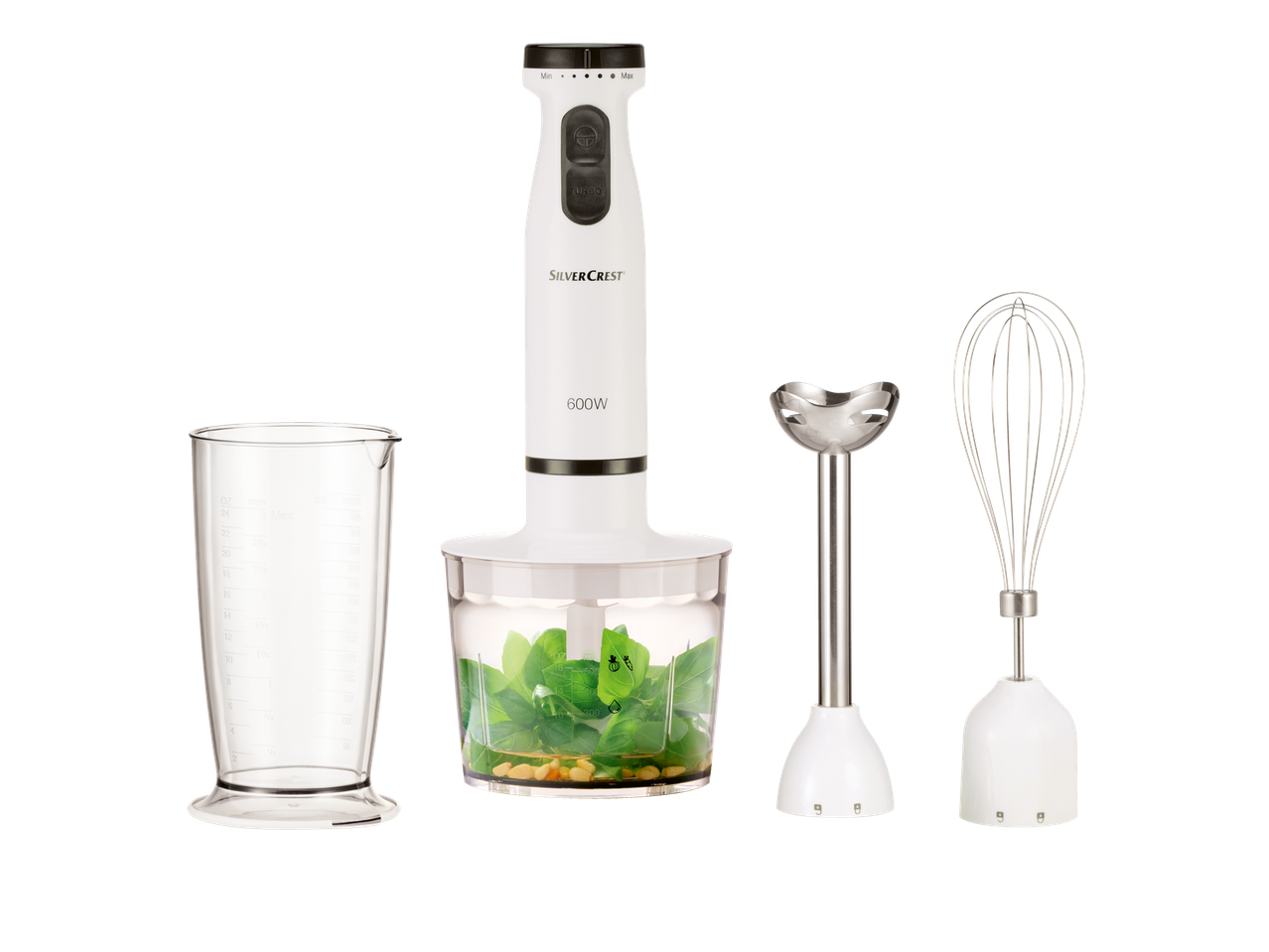 SILVERCREST® KITCHEN TOOLS Blender ręczny 600 W z zestawem akcesoriów