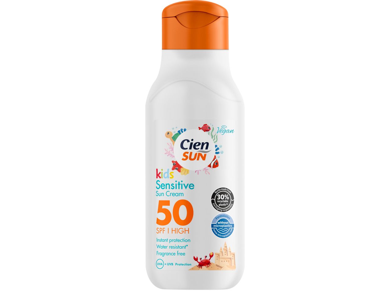 Слънцезащитен крем Cien Baby SPF 50 за деца.
