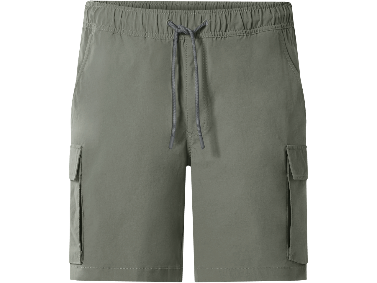 ESMARA MEN maslinasto zelene cargo bermude s elastičnim pojasom i vezicom.