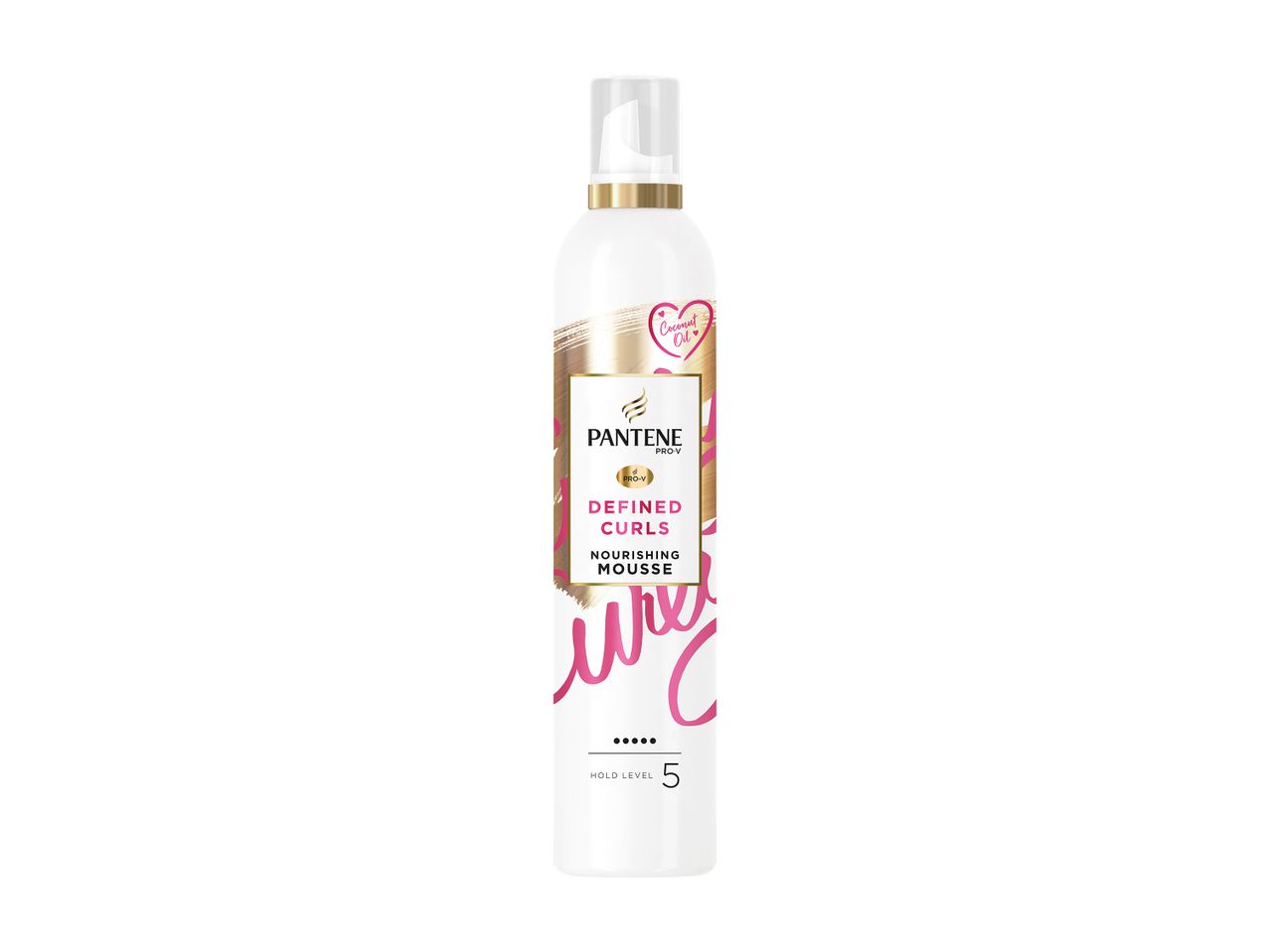 Μους μαλλιών Pantene Pro-V Defined Curls με λάδι καρύδας και επίπεδο κρατήματος 5.