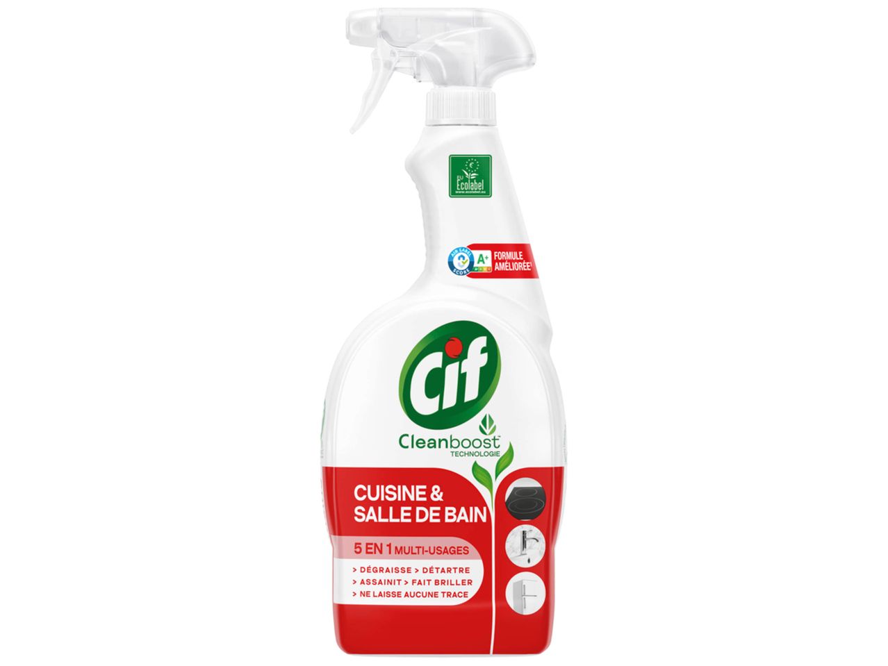 Nettoyant salle de bain Cif en vaporisateur.
