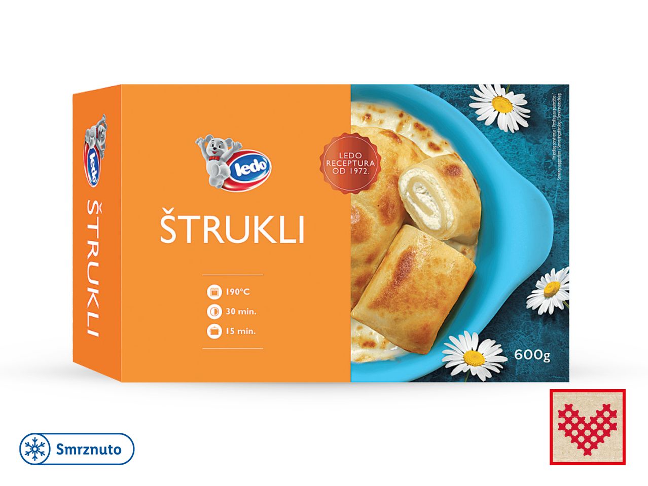 Smrznuta jela Štrukli od Podravke.