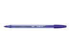 A BIC Cristal Soft ballpoint pen in purple.