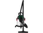 Parkside wet/dry vacuum: stainless steel canister, hose, and floor nozzle.