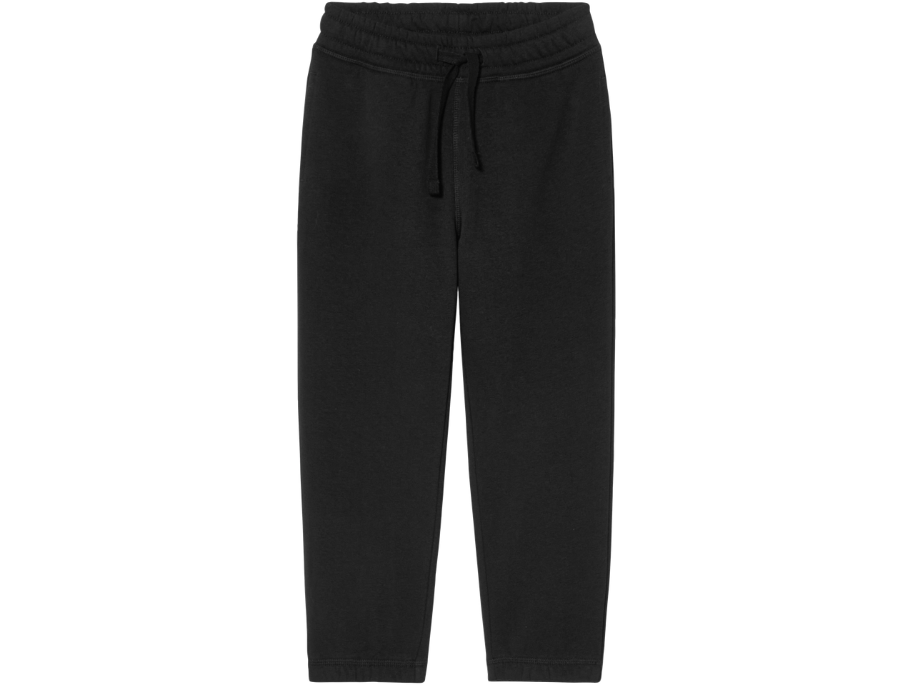 Pantaloni de trening negri cu șnur.