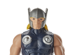 Figura de ação Hasbro Marvel Thor com capacete e armadura azul.