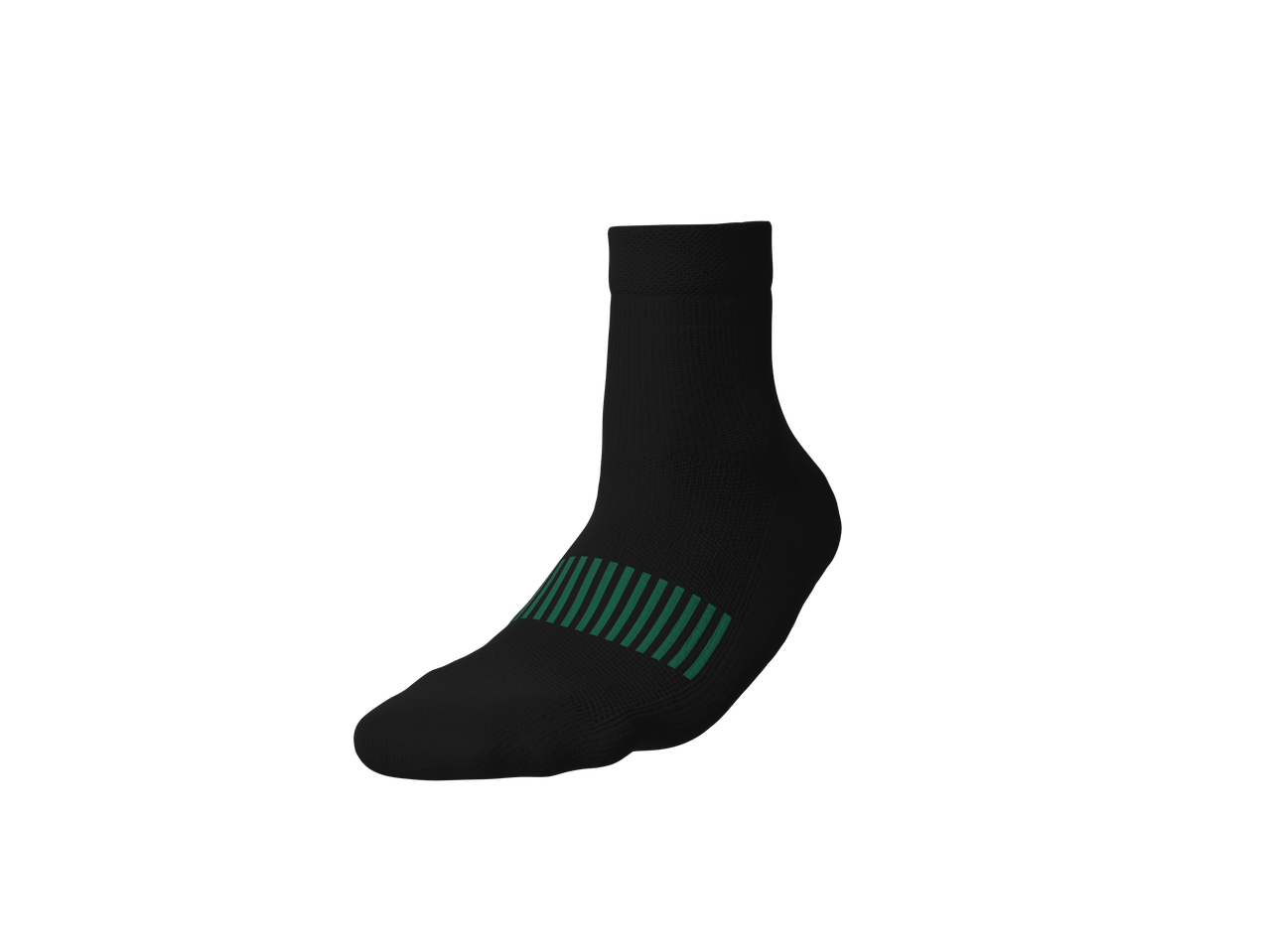 Meias masculinas PARKSIDE pretas com riscas verde-escuras.