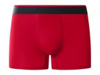 Red men's boxer briefs with a black elastic waistband.