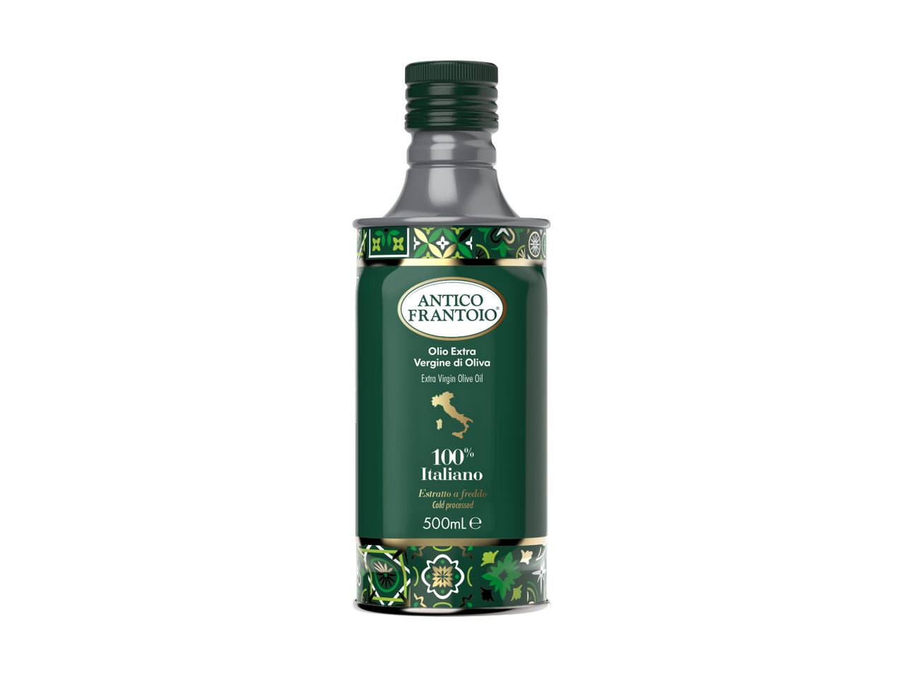 Antico Frantoio 500ml Extra Virgin Olive Oil tin, 100% Italian, cold-processed.