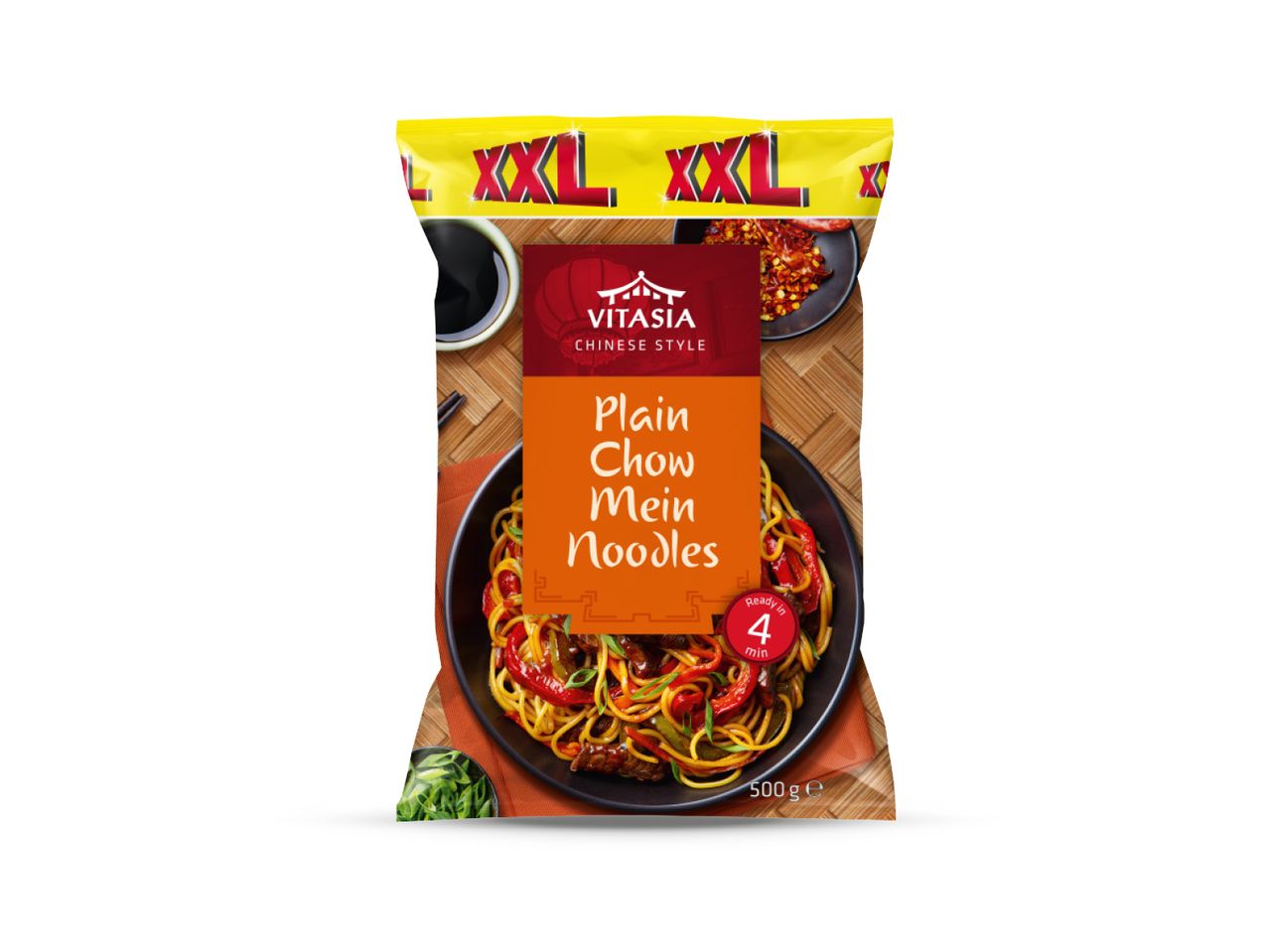 Vitasia XXL pakiranje običnih chow mein rezanaca, spremnih za 4 minute.