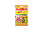 Haribo Happy Peaches: perzik-smakende gummy snoepjes.