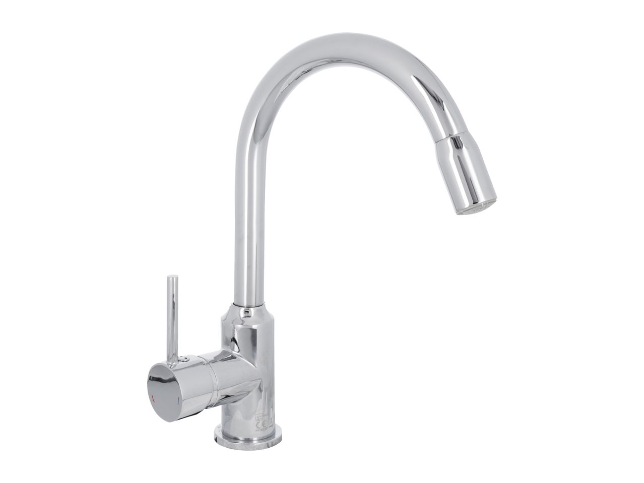 LIVARNO HOME chrome kitchen mixer tap with pull-out spray