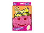 Scrub Mommy pink smiling face cleaning sponge in packaging.