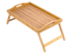 LIVARNO home bamboo bed tray with foldable legs and handles