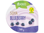Iogurte de soja vegano Vemondo com mirtilos, 500 g.