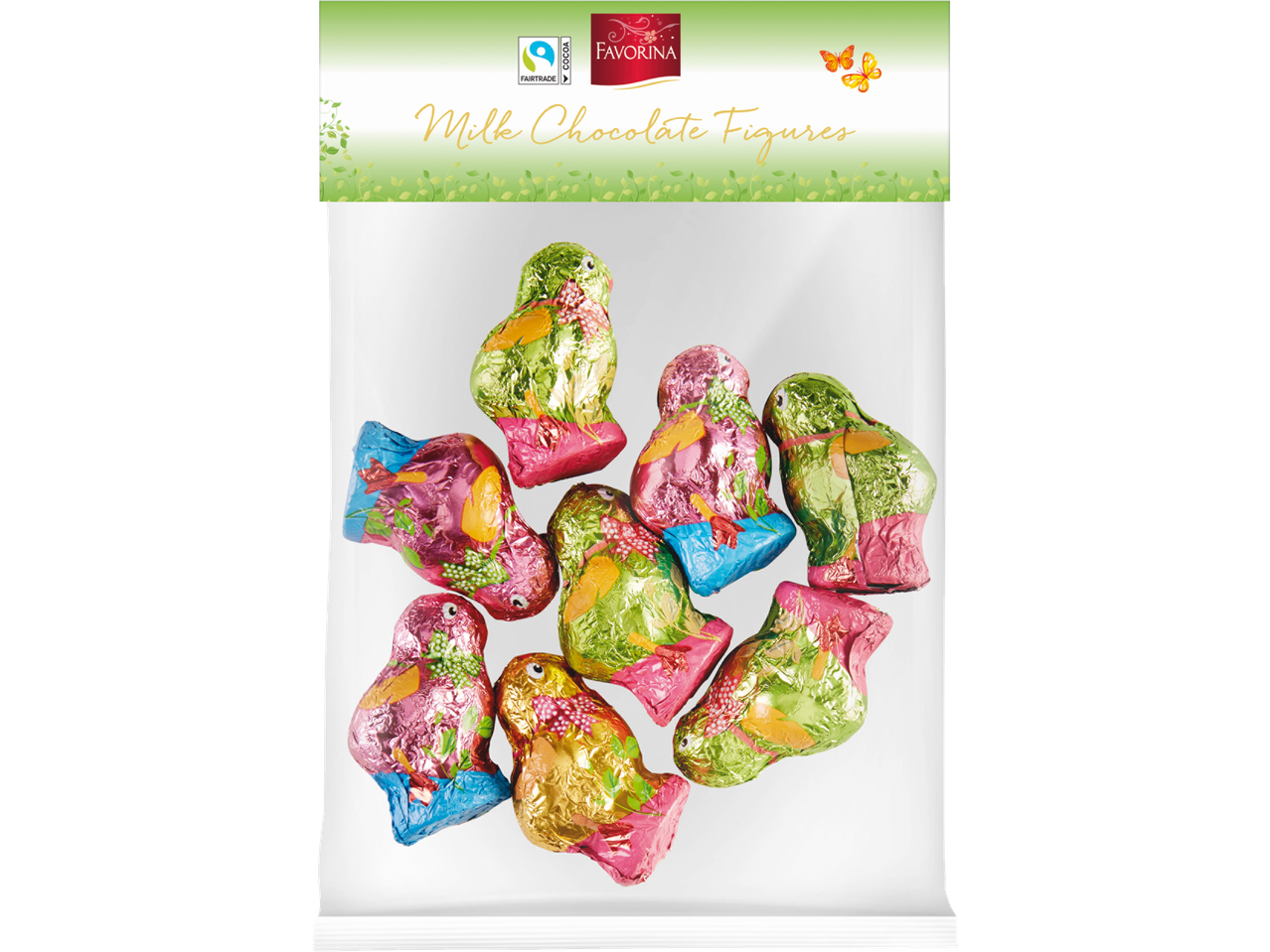 Figurină Favorina din ciocolată cu lapte.