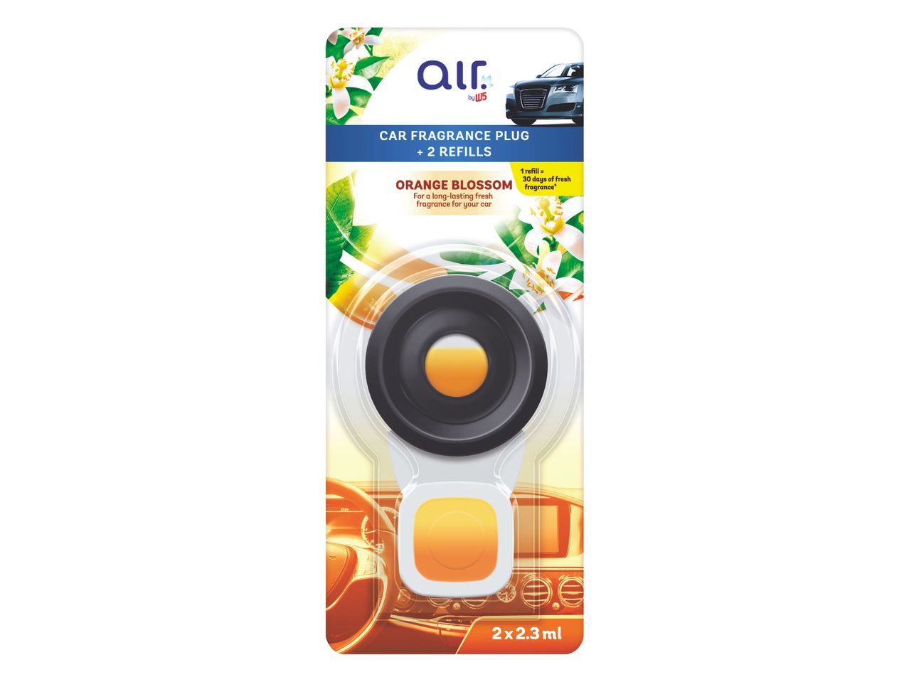 Air Freshener Car Vent Clip, Orange Blossom scent.