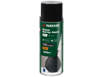 Parkside 400ml crna sjajna sprej boja, 2 u 1, otporna na vremenske uslove.