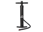 CRIVIT SUP pump with a black hose and red nozzle, standing upright on a black background.