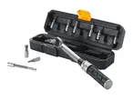 Torque wrench set with various bits (3mm, 4mm, 5mm, 6mm, 8mm, 10mm, T20, T25, T30) in a black case.