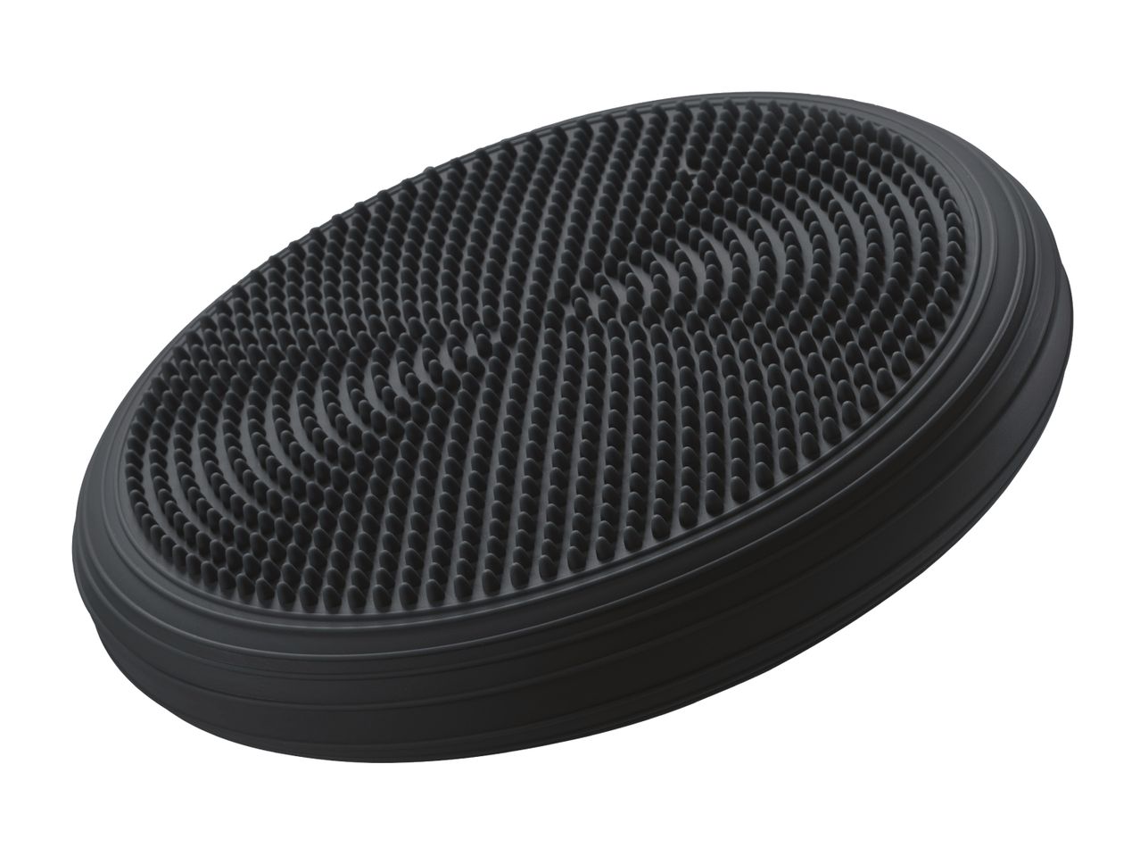 Black balance disc with textured surface