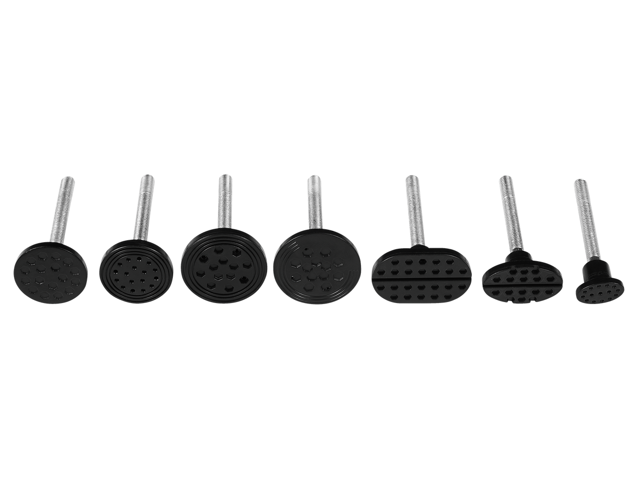 Conjunto de reparação de mossas PARKSIDE com 8 pontas de diferentes formas e tamanhos.