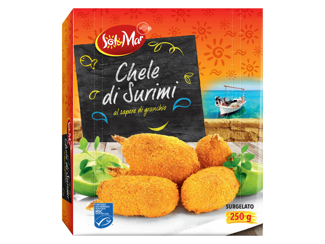 Chele di surimi al gusto di granchio