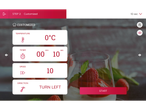 Ecran de control Monsieur Cuisine Smart pentru setări personalizate de temperatură, timp, viteză și direcție.