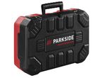 Куфар, включен в комплекта на акумулаторен пробивен винтоверт Parkside Performance, черен.