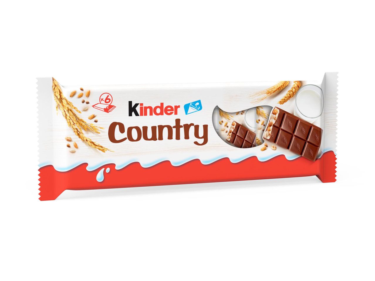 Kinder Country: gabonpelyhes csokoládészeletek.