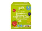 4 Naturi's kids smoothies: strawberry, blackberry, raspberry & apple.