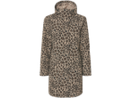 Leopard print hooded coat