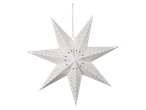LIVARNO home LED Christmas Star Lantern, white with gold polka dots and cut-out stars